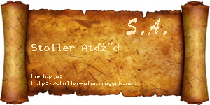 Stoller Atád névjegykártya